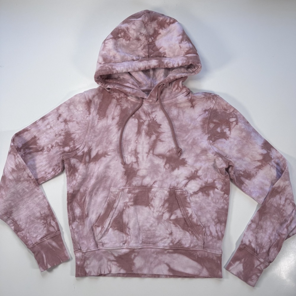 ATHLETA Sundown Tie Dye Hoodie‎ Sweatshirt Women Small Pink Lightweight